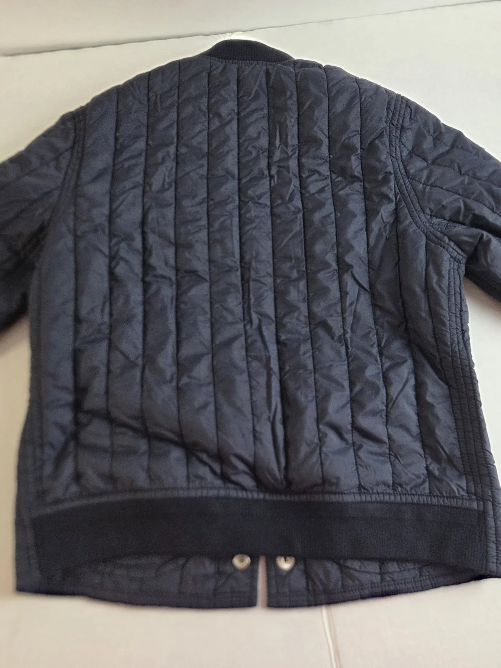 Polo by Ralph Lauren Navy Quilted Snap Jacket with Red Pony